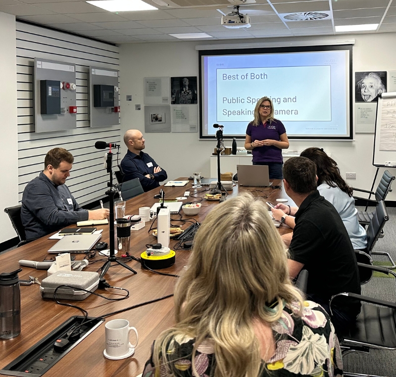 Kirsty van den Bulk talking Video Marketing strategy kirsty van den Bulk Public Speaking and Presenting On-camera Workshop